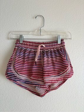 lululemon athletica Pink & red Striped Women’s Running Shorts